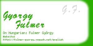 gyorgy fulmer business card